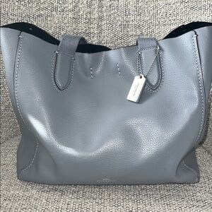 Coach Derby Tote Mist Blue Pebble Leather Shoulder Bag 58860